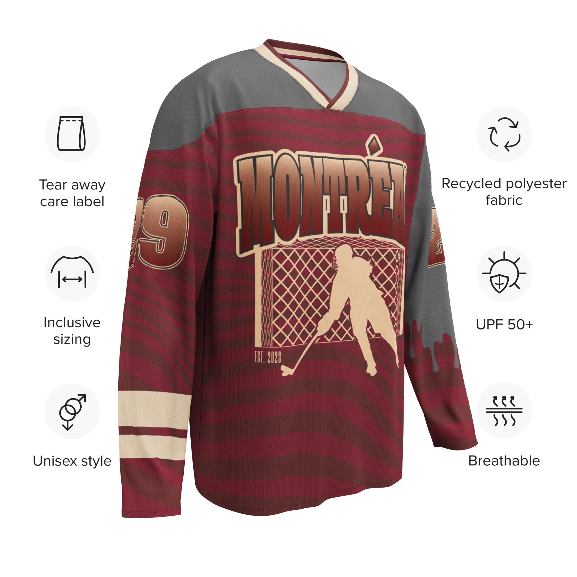Verwarmde rivaliteit hockey merch jersey V-hals sweatshirts