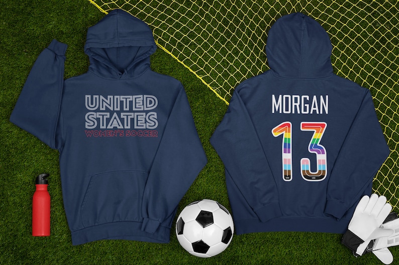 USWNT Pride-tröja / USA:s damlandslag / Damfotbollströja / USWNT-tröja / USWNT-luvtröja bild 1