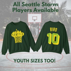 Seattle Storm Shirt Seattle WNBA Shirt Sue Bird Women&#39;s Basketball Jewell Loyd  ]Seattle Basketball  Seattle Storm Women&#39;s Sports Sweatshirt