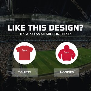 May include: Red t-shirt and hoodie with a white "CANADA" graphic. The design is available on both t-shirts and hoodies.