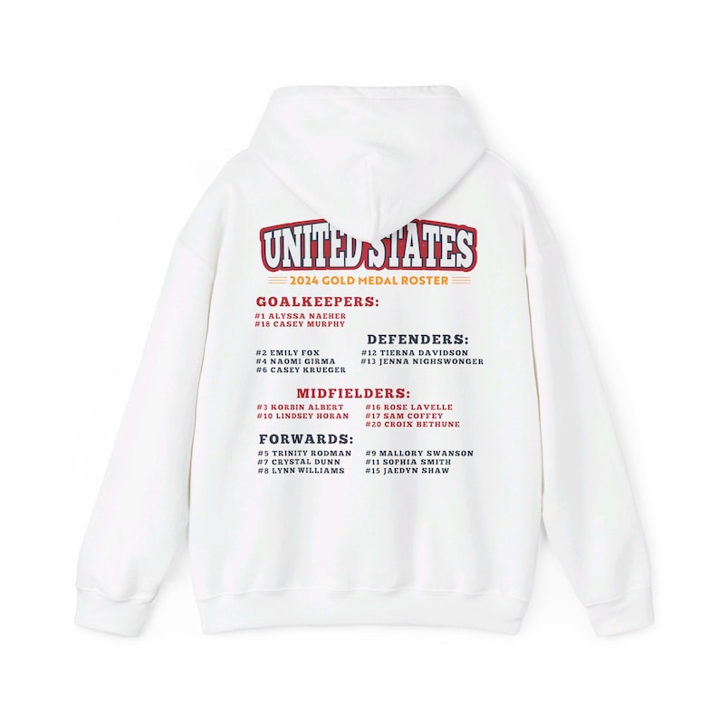 Maglia medaglia d'oro USWNT 2024 / USA Soccer / Giochi 2024 / Maglia Sophia Smith / Maglia USWNT per bambini / Calcio femminile / Mallory Swanson immagine 7