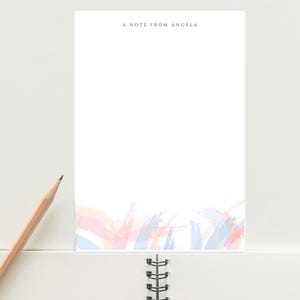 Watercolour | Personalised Letter Writing Paper Set | Lettering Set | Paper | Paint Brush Strokes | A5 | Lettering Set | Writing Sheets