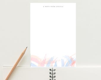 Watercolour | Personalised Letter Writing Paper Set | Lettering Set | Paper | Paint Brush Strokes | A5 | Lettering Set | Writing Sheets