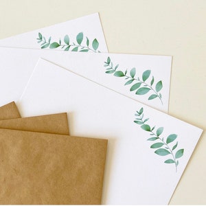 Stationery Set | Letter Writing Paper | 10 sheets | 5 Kraft Envelopes