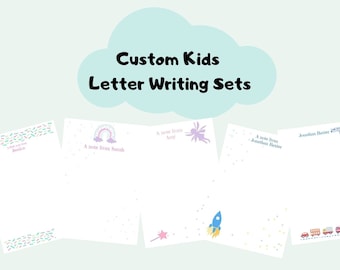 Personalised Stationery Set For Kids | Letter Writing Set | Note Paper | Kids Gift | A5 Stationery