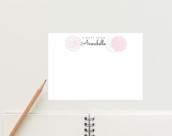 Brush Strokes | Personalised Minimal Stationery | Flat Note Cards |Spots Circles | Stationery Set | Birthday Gifts | Write Letters