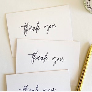 Simple Thank You Cards x 10 | A6 | Folded | Greeting Card | Minimal | Cards | Envelopes