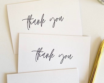 Simple Thank You Cards x 10 | A6 | Folded | Greeting Card | Minimal | Cards | Envelopes