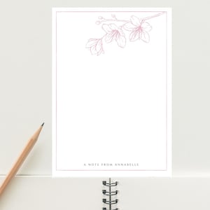 Pink Florals | Personalised Minimal Stationery | Custom Gifts | Letter Writing Stationery Set