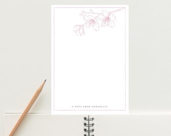 Pink Florals | Personalised Minimal Stationery | Custom Gifts | Letter Writing Stationery Set