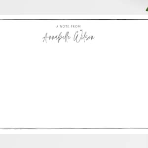 May include: A white notepad with a black border and the text "A note from Annabelle Wilson" at the top.