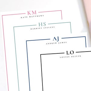 Initials | Personalised Stationery Letter Writing Paper Set | Personalised Paper | Write Letters