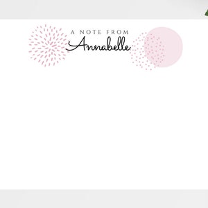 Personalised Minimal Stationery | Flat Note Cards |Spots Circles | Stationery Set | Birthday Gifts | Write Letters