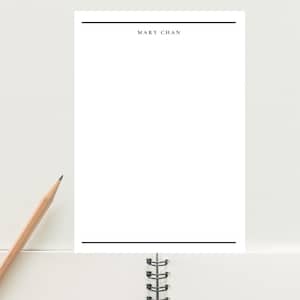 Classic Lines | Personalised Minimal Classic Stationery | Handmade Custom Gifts | Letter Writing Stationery Set