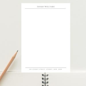 Classic | Personalised Minimal Stationery | Handmade Custom Gifts | Letter Writing Stationery Set