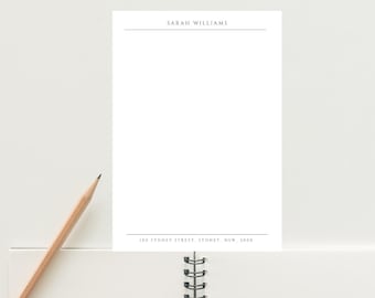 Classic | Personalised Minimal Stationery | Handmade Custom Gifts | Letter Writing Stationery Set