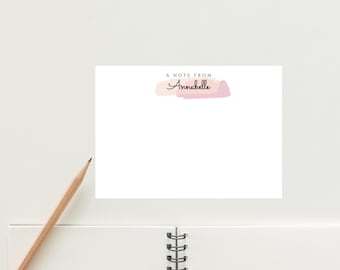 Personalised Minimal Stationery | Flat Note Cards | Brush Stroke | Stationery Set | Birthday Gifts | Write Letters