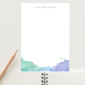 Watercolour | Personalised Letter Writing Set | Water Colour | A5 Letter Papers | Envelopes