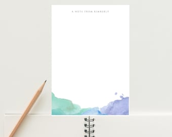 Watercolour | Personalised Letter Writing Set | Water Colour | A5 Letter Papers | Envelopes