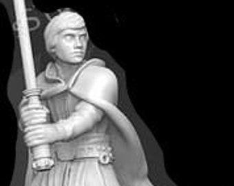 Young Jedi Master saber stance 1 - 28mm scale