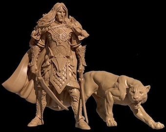 Drizz't and Gwen 28mm scale