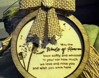 Winds of Heaven memorial ornament laser cut file SVG, DFX, LBRN2