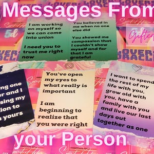 Messages From Your Person- 5D Lovers Oracle- Love Messages- 6 messages - Self-interpreted- thoughts and feelings Towards You!