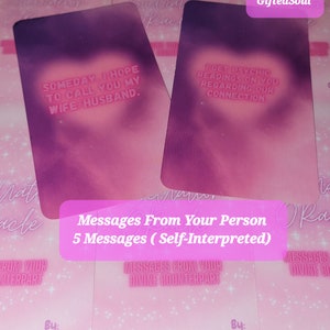 5 Channeled Messages From Your Person - Twinflame messages, soulmate, current partner, ex, crush, etc  (Self - Interpreted Messages )