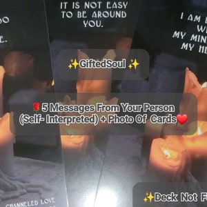 Channeled Messages From Your Person- What they want to say to you!? (Self-Interpreted + photo of cards) Reading only (Deck Not For Sale)