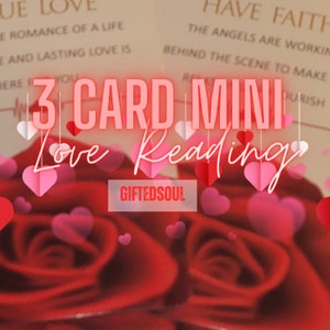 Mini lettura dell'amore - Stesura di 3 carte - Per single, coppie, situazioni, ex amanti e altro ancora!