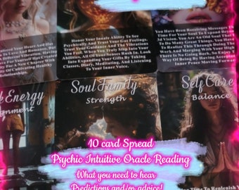 Psychic Intuitive Oracle Reading - 10 Card Spread- What you need to hear at this time - Messages From Spirit-messages that are meant for you