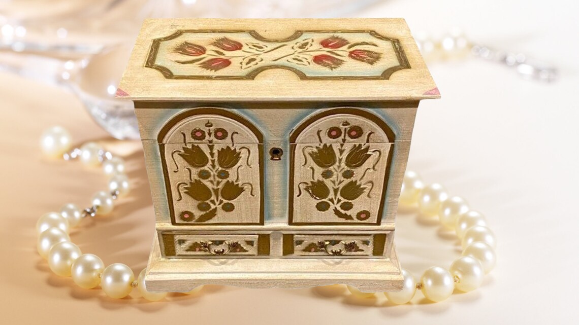 Royal Sealy Musical Floral Jewelry Box Etsy