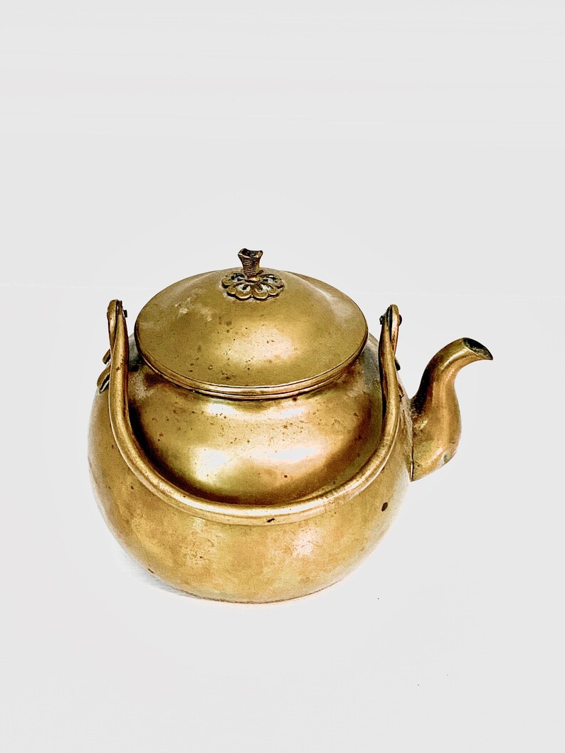 Cute Hammered Brass Mini Tea Kettle Etsy