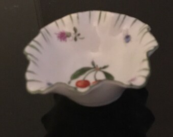 Vintage Flowered Dish Marked Glose China Trinket Dish