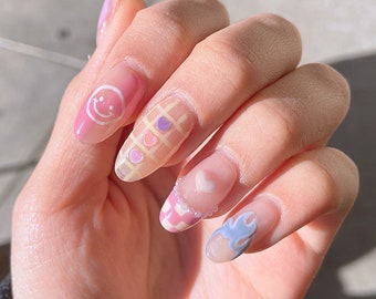 Fun Mix-Matched Nails ft. Carebears