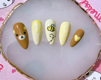 Honey Bee Bear Nails