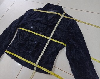 KATHARINE HAMNETT London Faux Fur Vintage Clothing Black Color
