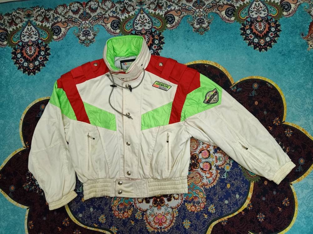 80s CISMON Vintage Japanese Unique Design Ski Jacket Colorblock
