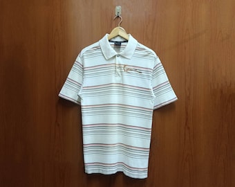 Vintage 90&#39;s KARL KANI Gold Edition Stripe Embroidered Karl Kani Logo Swag Hip Hop Snoop Dog Polo Shirts