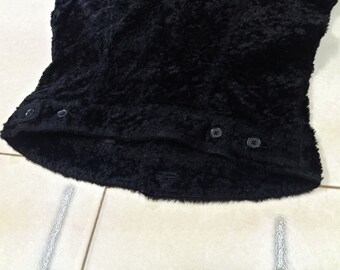 KATHARINE HAMNETT London Faux Fur Vintage Clothing Black Color