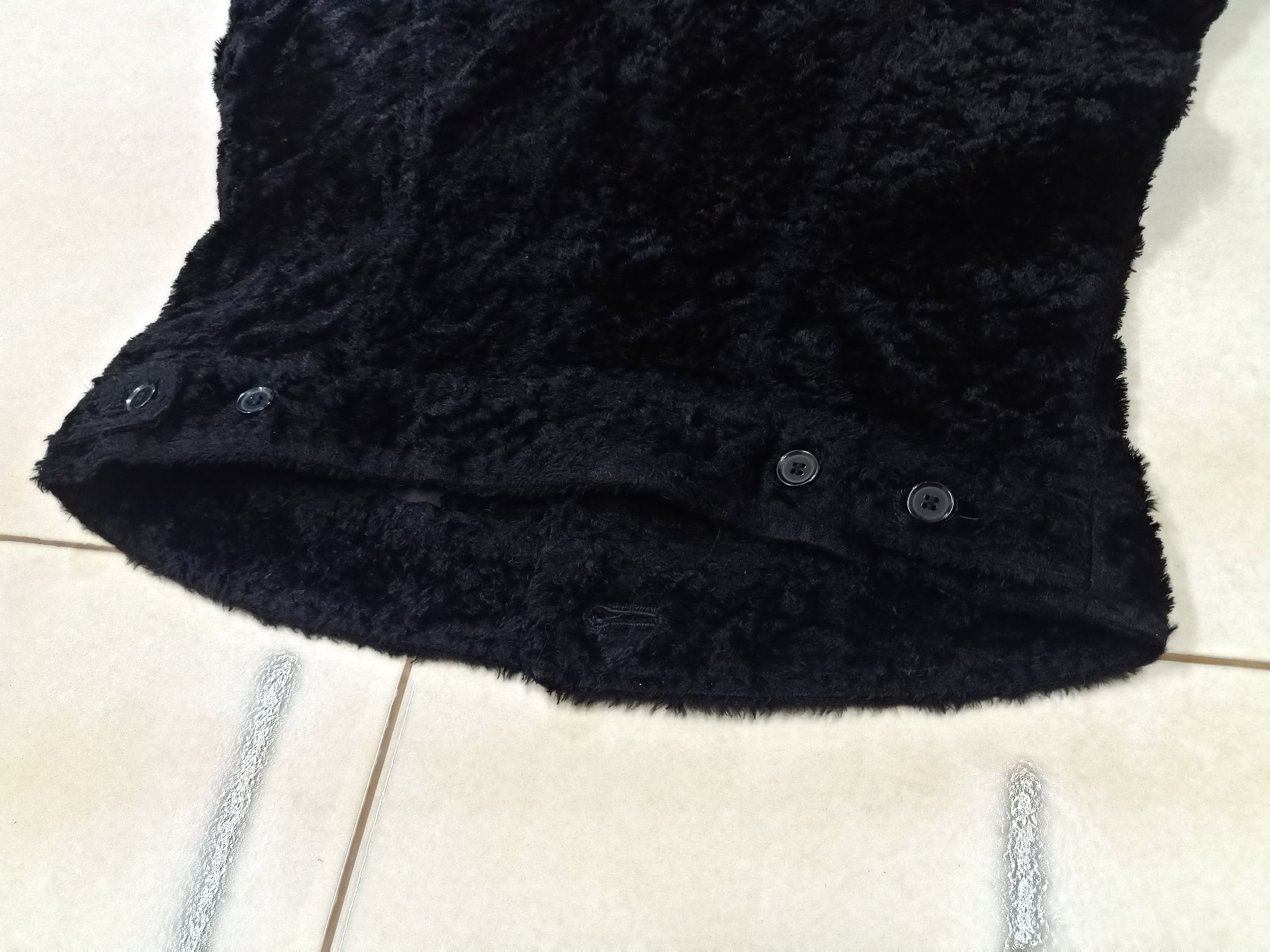 KATHARINE HAMNETT London Faux Fur Vintage Clothing Black Color