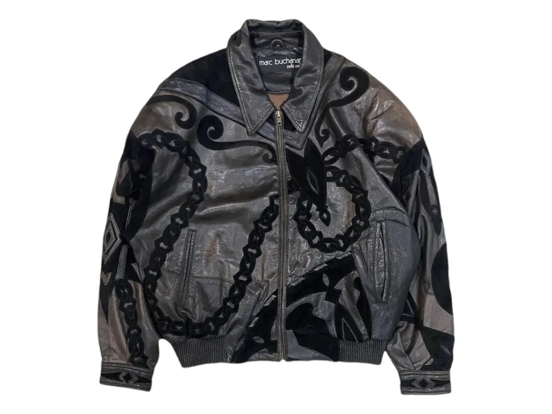 90s 古着 Pelle Pelle 本革 ボンバージャケット アーガイル柄 90s 古着 Pelle Pelle 本革 ボンバージャケット アーガイル柄