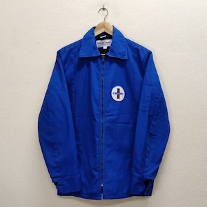 Rare!! Vintage 70&#39;s WEAR GUARD Chevrolet Camaro Blue Embroidered Logo Lightweight Full-Zipper Jacket