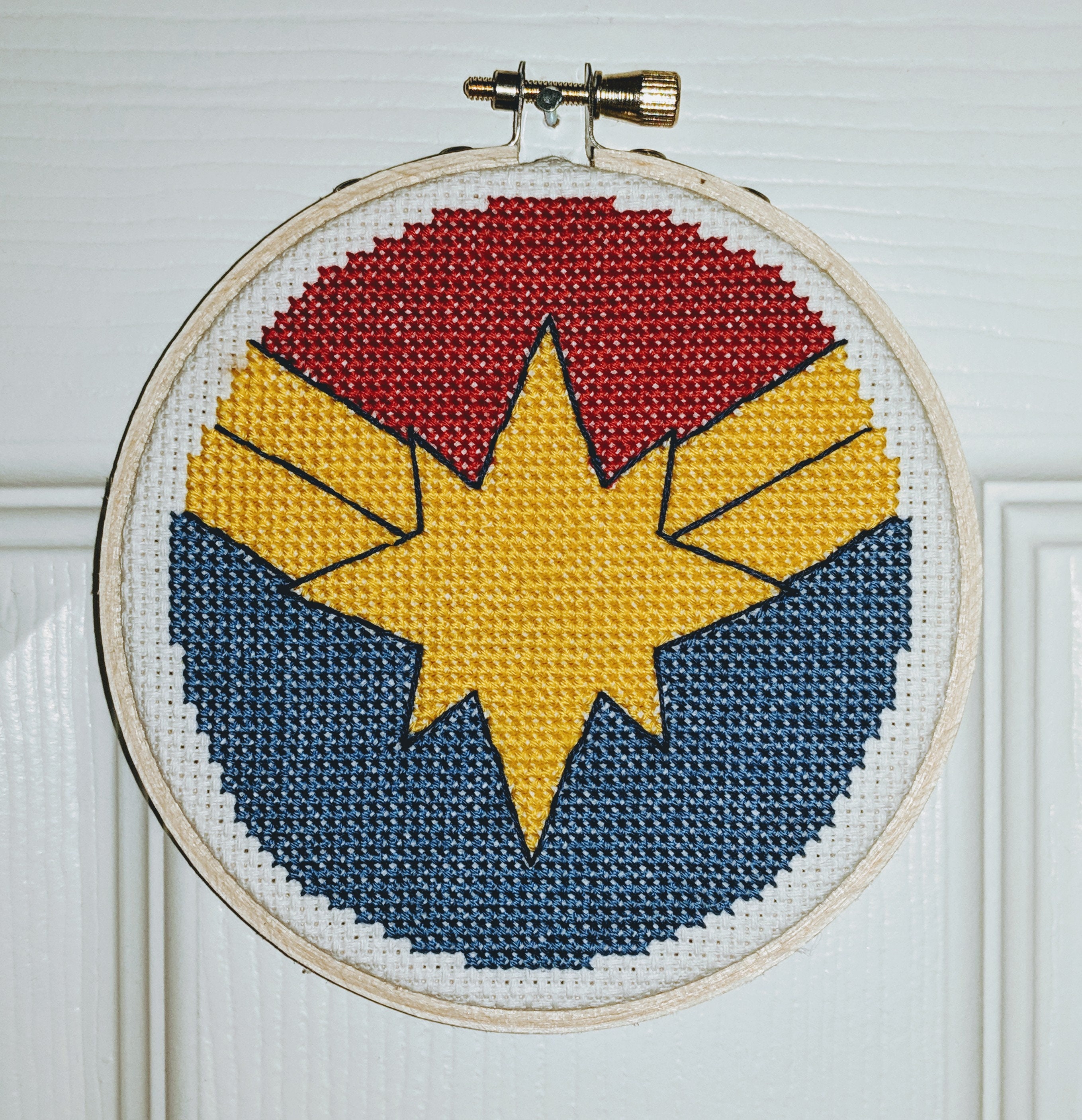 Captain Marvel Logo Cross Stitch Pattern Etsy