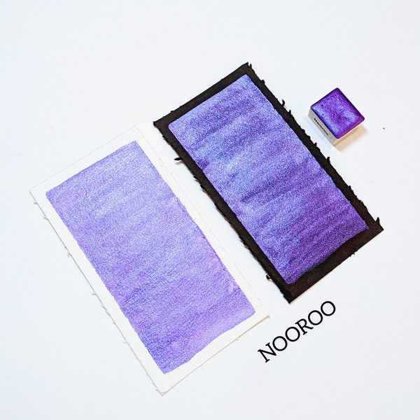 NOOROO - Purple Watercolor - Metallic Watercolor Paint - Shimmer Watercolor Paint - Handmade Watercolor - Watercolor Paint