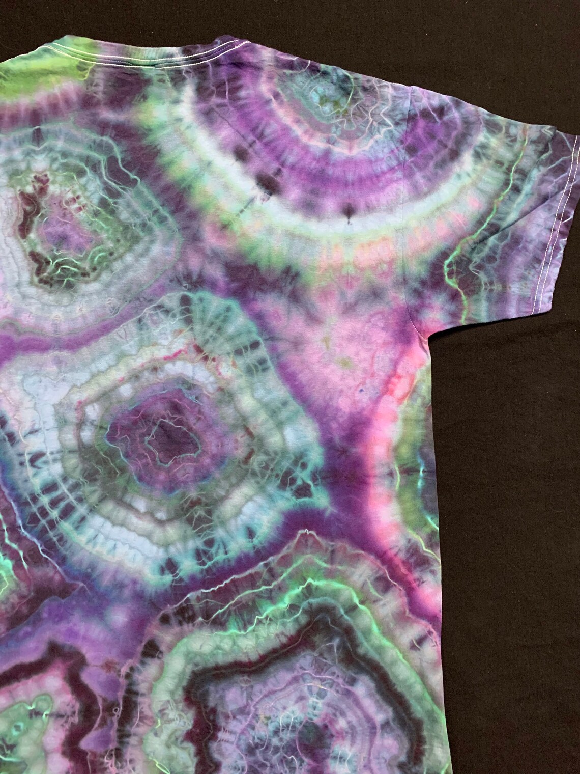 L Ice Dye Geodes Tshirt Tie Dyed Shirt Etsy