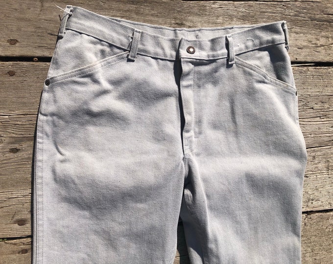 Vintage Jeans, Ditto Pants, 1970s Jeans, White Denim Jeans, Size 32 X