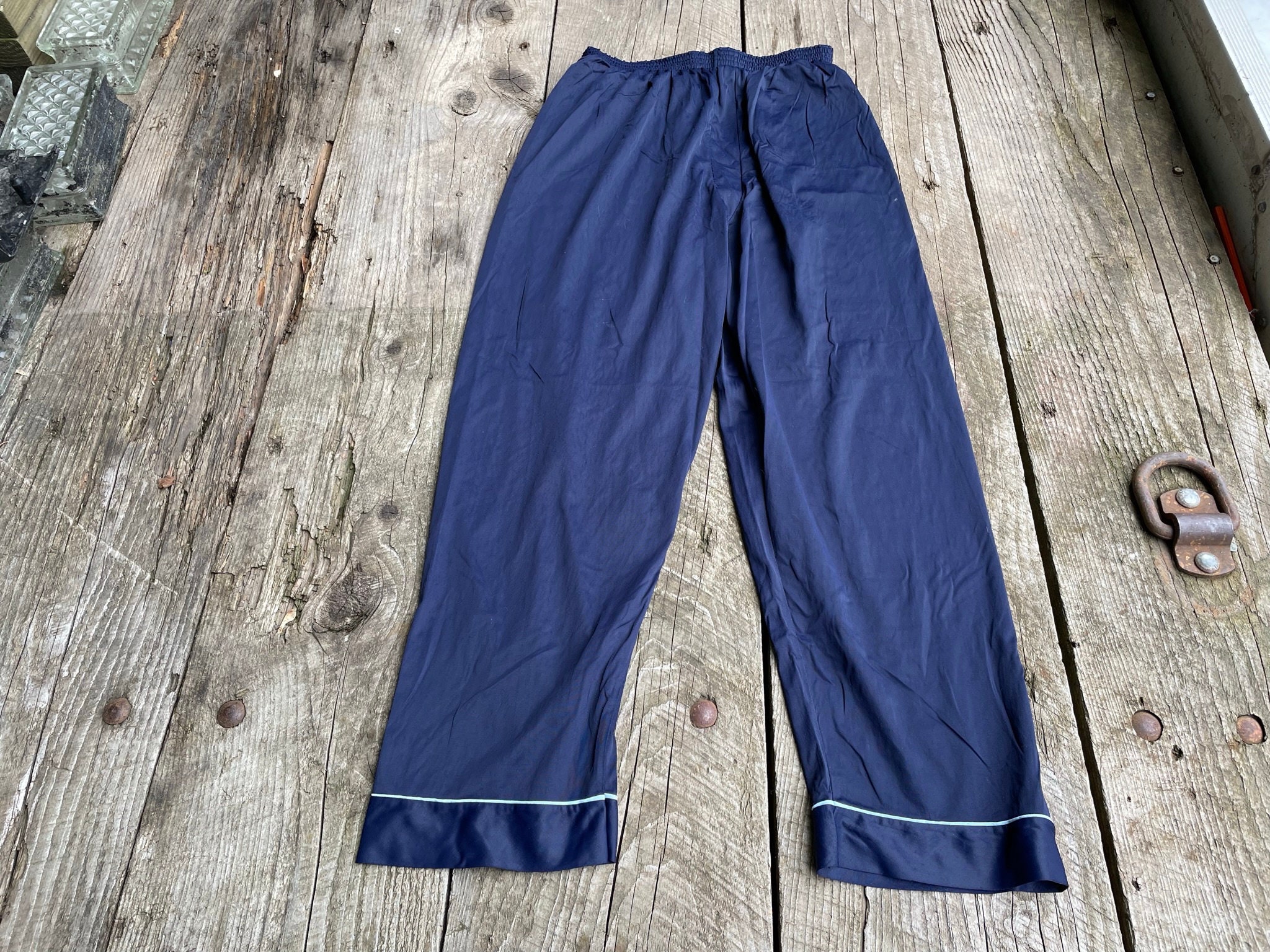 新作商品 Ka na ta classic pajama pants dark navy - 通販
