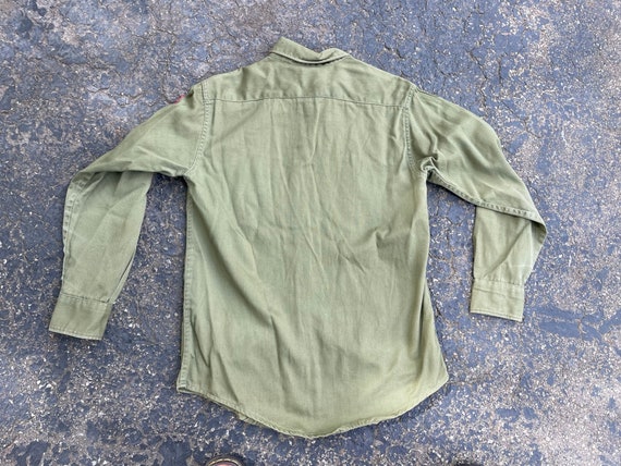 Vintage Boy Scout Uniform Shirt, 1980s Long Sleev… - image 7