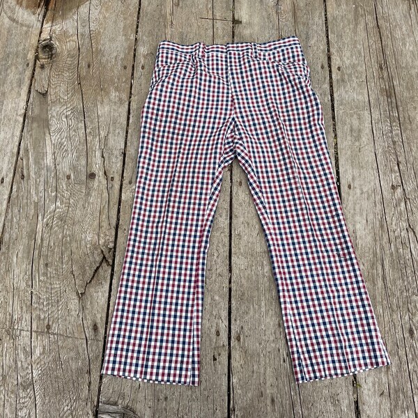 Vintage Haggar Checker Pants, 70s Menswear, Size 36 x 28